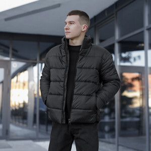 Фото - Черная мужская дутая куртка Pobedov Bubble Gum - Men box