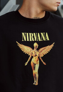 Фото - Свитшот с золотистым принтом Staff nirv oversize fleece - Men box