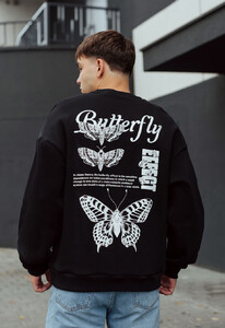 Фото - Свитшот с принтом бабочек Staff butterfly oversize fleece - Men box