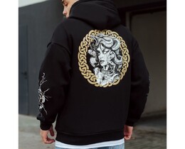 Фото - Худи со змеиным принтом Staff snakes oversize fleece - Men box