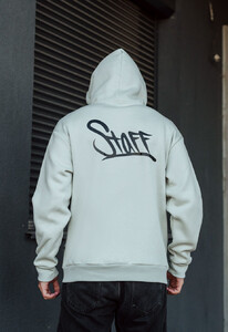 Фото - Светло-серое худи Staff light gray logo oversize fleece - Men box