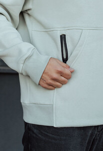 Фото - Светло-серое худи Staff light gray logo oversize fleece - Men box