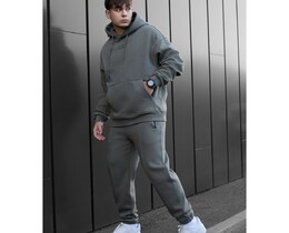 Фото - Теплий оливковий костюм Staff su olive oversize fleece - Men box
