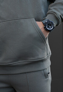 Фото - Теплый оливковый костюм Staff su olive oversize fleece - Men box