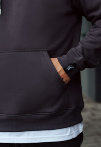 Фото - Худі сірого кольору Staff dark gray basic fleece - Men box