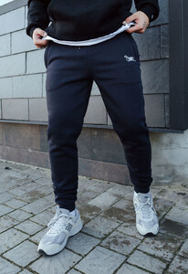 Фото - Зимние темно-синие спортивные штаны Staff navy logo fleece - Men box