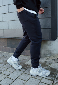 Фото - Зимние темно-синие спортивные штаны Staff navy logo fleece - Men box
