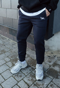Фото - Зимние темно-синие спортивные штаны Staff navy logo fleece - Men box