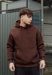 Фото - Коричневое оверсайз худи Staff brown oversize fleece - Men box