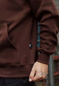 Фото - Коричневое оверсайз худи Staff brown oversize fleece - Men box