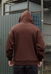 Фото - Коричневое оверсайз худи Staff brown oversize fleece - Men box