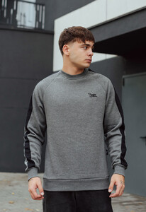 Фото - Серый мужской свитшот Staff dark gray melange line logo fleece - Men box