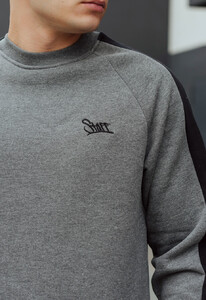 Фото - Серый мужской свитшот Staff dark gray melange line logo fleece - Men box
