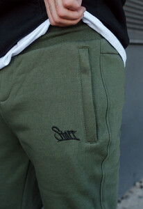 Фото - Теплые спортивные штаны цвета хаки Staff khaki logo fleece - Men box