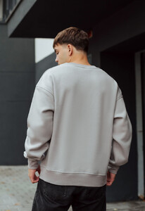 Фото - Серый мужской свитшот Staff gray oversize fleece - Men box