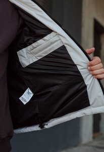 Фото - Зимняя светло-серая куртка Staff br light gray logo - Men box