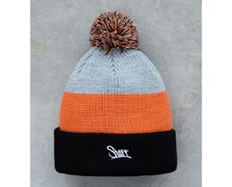 Фото - Трехцветная мужская шапка Staff gray/orange/black - Men box