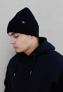 Фото - Універсальна чорна шапка Staff 11 long logo black - Men box