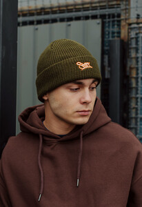 Фото - Мужская шапка цвета хаки Staff 19 logo khaki - Men box