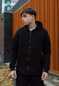 Фото - Флисовое черное худи Staff zip black - Men box