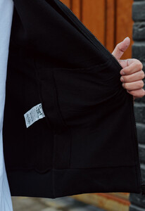 Фото - Флисовое черное худи Staff zip black - Men box