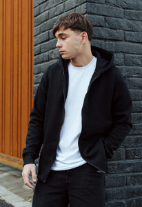 Фото - Флисовое черное худи Staff zip black - Men box