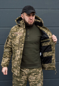 Фото - Зимняя камуфляжная тактическая куртка Staff fire pixel - Men box
