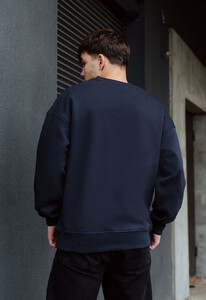 Фото - Теплый темно-синий свитшот Staff navy oversize fleece - Men box