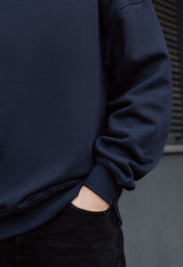 Фото - Теплый темно-синий свитшот Staff navy oversize fleece - Men box