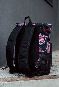 Фото - Черный унисекс рюкзак с розами Staff rolltop 22L roses - Men box