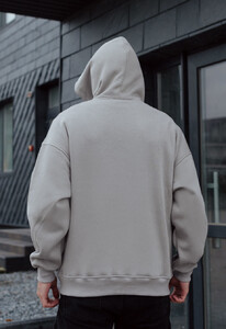 Фото - Зимнее худи серого цвета Staff start doing oversize fleece - Men box