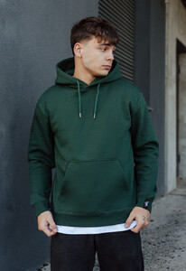 Фото - Зеленое мужское теплое худи Staff green basic fleece - Men box