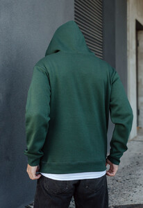 Фото - Зеленое мужское теплое худи Staff green basic fleece - Men box