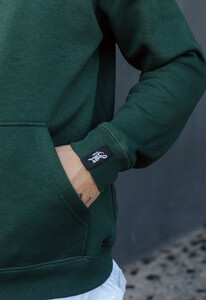 Фото - Зеленое мужское теплое худи Staff green basic fleece - Men box