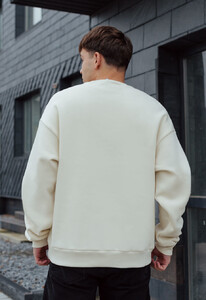 Фото - Світшот теплий бежевого кольору Staff zilla oversize fleece - Men box