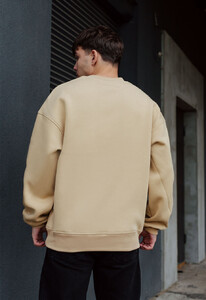 Фото - Бежевый брендированный свитшот Staff beige original oversize fleece - Men box