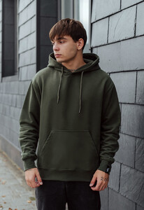Фото - Зимове худі кольору хакі Staff khaki basic oversize fleece - Men box