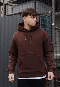 Фото - Зимнее худи коричневого цвета Staff brown basic fleece - Men box