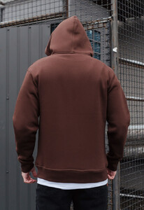 Фото - Зимнее худи коричневого цвета Staff brown basic fleece - Men box