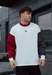Фото - Теплый повседневный свитшот Staff logo 2 colors fleece oversize - Men box