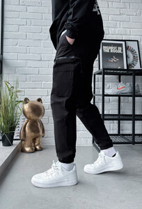 Фото - Повседневные штаны карго Staff cargo sj black - Men box