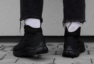 Фото - Однотонные черные зимние кроссовки Staff all black - Men box