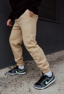 Фото - Бежеві теплі спортивні штани Staff pa beige fleece - Men box