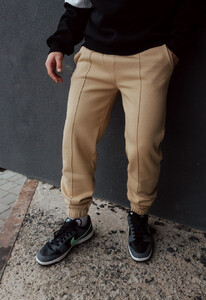 Фото - Бежеві теплі спортивні штани Staff pa beige fleece - Men box