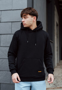 Фото - Чорне худі з принтом на спині Staff unconquered fleece - Men box