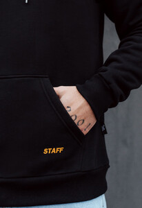 Фото - Чорне худі з принтом на спині Staff unconquered fleece - Men box