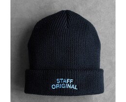 Фото - Мужская темно-синяя зимняя шапка Staff navy logo - Men box