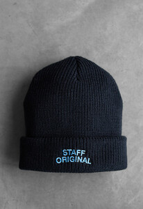 Фото - Чоловіча темно-синя зимова шапка Staff navy logo - Men box