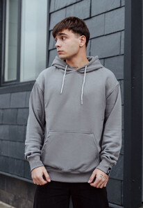 Фото - Базовое серое мужское худи Staff gray basic oversize fleece - Men box