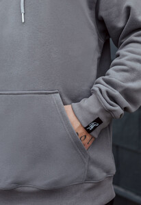 Фото - Базовое серое мужское худи Staff gray basic oversize fleece - Men box
